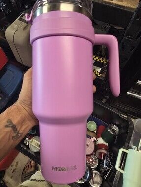 Pink Travel Mug with Handle